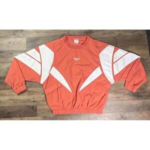 Reebok Women's Peach Classics Vector Crew Sweatshirt Track Jacket XS Colorblock.